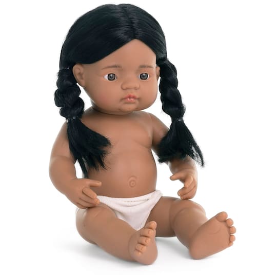 Miniland 15" Anatomically Correct Native American Girl Baby Doll